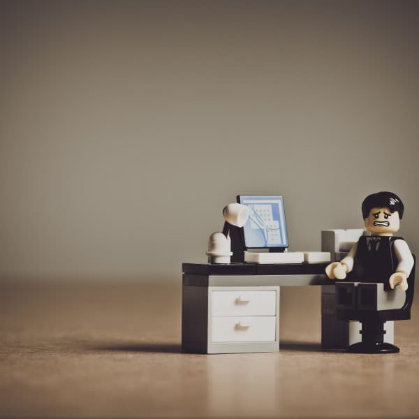 Lego stressed executive - What happens when the head of the business isn't available